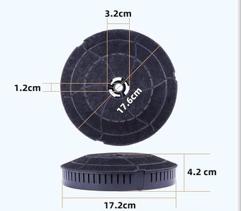 Uhlíkový filtr digestoř type 57 – 17,6 cm