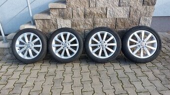 Alu kola 5x112 r17 Dijon orig. Vw Golf VII - zimní pneu