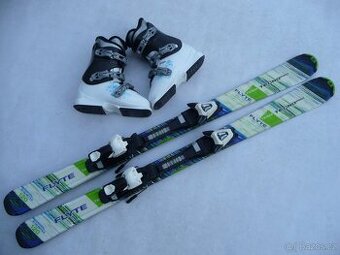 151. Detske lyže TECNO - 120cm + boty SALOMON 34eu - SET