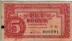 Bankovky Československo poválečné - 1