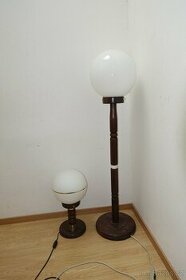 Krasna retro stojaci lampa a lampicka - 1