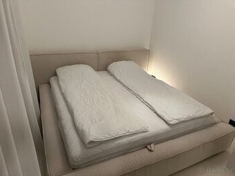 Calounēná postel s úlozným prostorem Lennon - 1