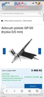 Airbrush pistole Sparmax GP-50 Nový