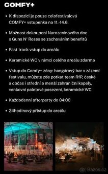 ROCK for people 4denní vstupenka Comfy+