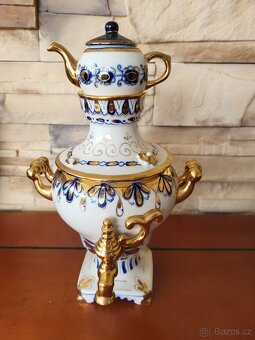 PORCELÁNOVÝ SAMOVAR RUSKÝ- 3 ČÁSTI ; ZNAČENO