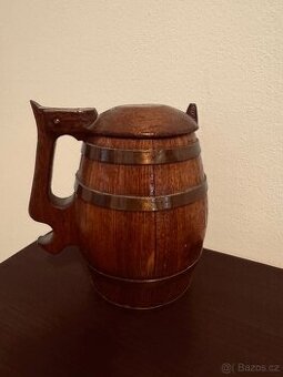 Dřevěný korbel - džbánek - 1