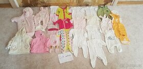 Dětské (dívčí) oblečení 0-3 měsíce + 20 ks látkových plen - 1