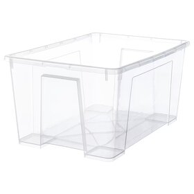Plastová průhledná krabice 56x39x28 cm - 45 l