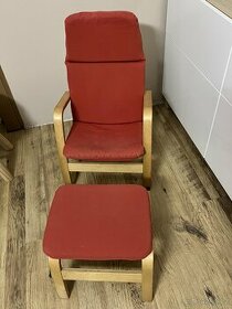 IKEA dětské křeslo a podnožka PÖANG - 1