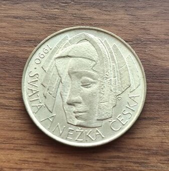 Stříbrná 50Kčs Svatá Anežka Česká