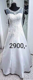 Elegantní svatební šaty SATÉNOVÉ