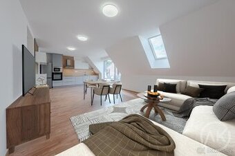 Pronájem podkrovního bytu 3+kk s balkonem v novostavbě v Bra