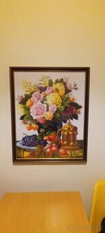 Velký ručně vyšívaný obraz