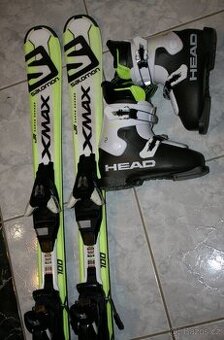 lyže salomon Xmax 100 cm , lyžaky Head