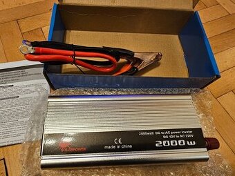 měnič 12V 2000W DC-AC modifikovaná sinusovka, nový