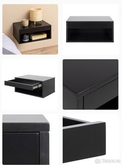 Noční stolek CHOLET - černá