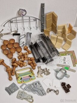 Nábytkářské kování, spojovací, zámky, kliky, pojezdy