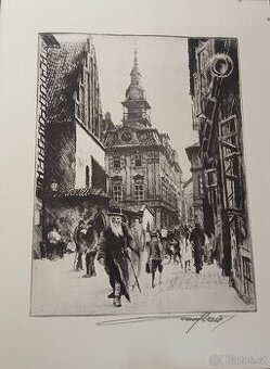 Žid na ulici v Praze