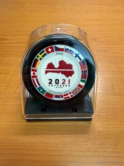 Kovový puk OFFICIAL Rubena - IIHF WM MS 2021 plaketa