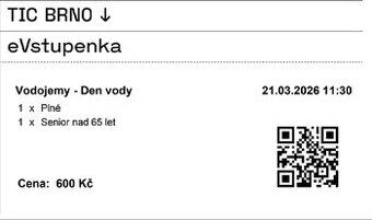 Vstupenky vodojemy Žlutý kopec Brno 21.3.2026