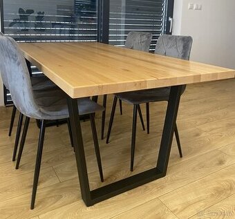 Ocelové stolové nohy V – černý mat, výška 70 cm (pár)