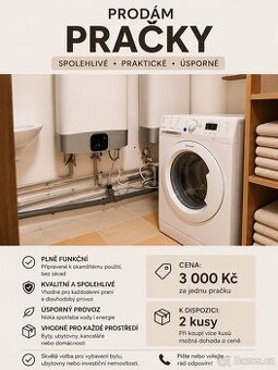 Prodám pračky – plně funkční a spolehlivé