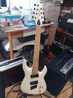 7str. kytara Harley Benton R-457MN WH MultiScale