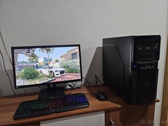 Herní pc 8gb ddr3 RX580 8gb ssd250gb lcd 22" full hd GTA5