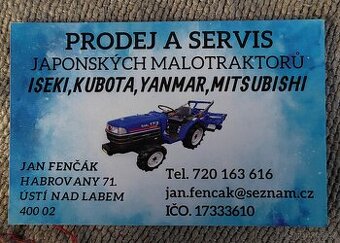 SERVIS JAPONSKÝCH MALOTRAKTORŮ