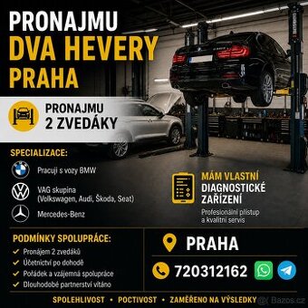Pronajmu 2 hevery v autoservisu , dílně