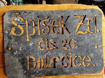 Zinková šablona reklamní Špíšek Zdeněk