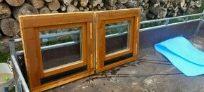 Okna - 2x izolační dřevěná eurookna 60x60
