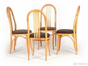 Nově přečalouněné židle TON, 4 kusy.