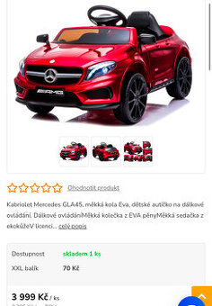 Elektrické autíčko Mercedes AMG