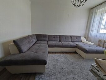 Velká rozkládací sedací souprava do U