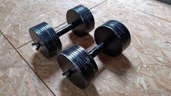Posilovací lavice + 2x skládací jednoruční činky (TOP)