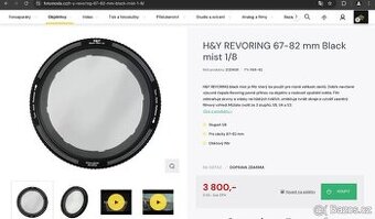 H&Y REVORING 67-82 mm Black mist 1/8