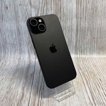 iPhone 15 128GB, černý, 100% baterie (rok záruka)