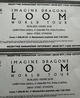 IMAGINE DRAGONS 9.6.2025 2 listky