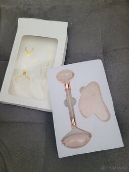 Gua Sha sada 2 kameny ruzenin masážní proti vráskám