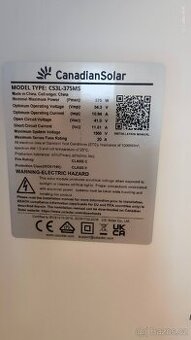 Solární panely CanadianSolar 16ks Nové ZAMLUVENO