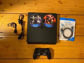 Konzole PlayStation 4 PS4 Slim 1TB Sony ovladač 2x hra