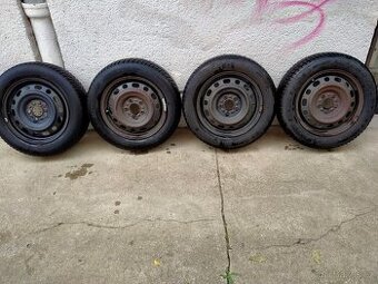Ocelová kola 6Jx16, 5x114,3, ET 50, zimní pneu 205/60 R16