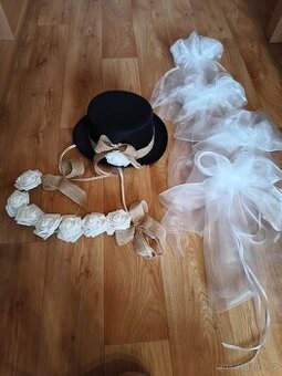 Svatební výzdoba na auta - pěnová bílá růže