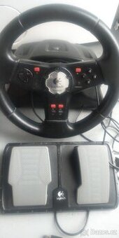 Logitech rally vibration (herní volant s pedály)