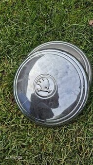 Originální poklice Škoda – staré logo, plechové, sada