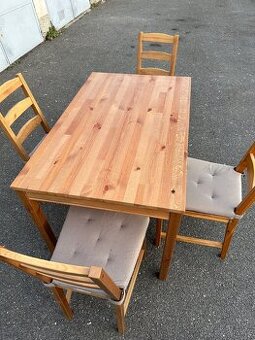 Stůl a 4 židle Ikea Jokkmokk