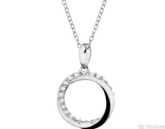 Stříbrné náušnice se zirkony a smaltem + přívěsek. Nový set