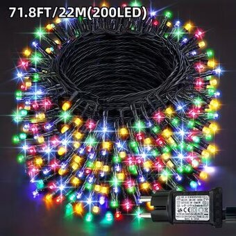 Venkovní i vnítřní světelný řetěz o délce 32m