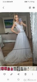 Nové plesové šaty bílé barvy ideální na věneček - 1